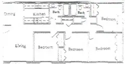 4 Bed 2 Bath 243 floor plan